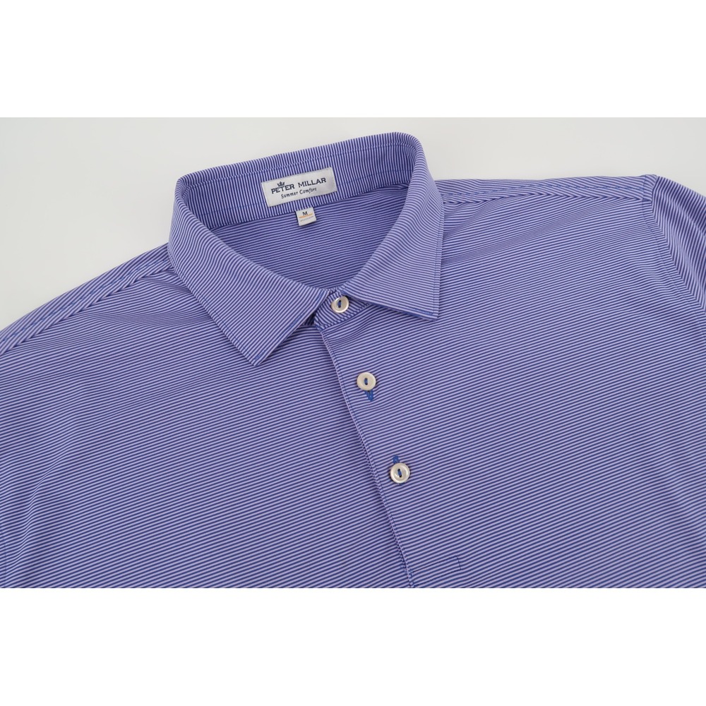 Peter Millar Purple Striped Polo Shirt